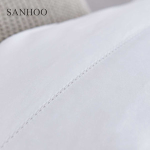 SANHOO, venta al por mayor, juego de edredón blanco de satén de lujo de grado Hotelero, juego de cama de algodón suave doble para la comodidad del sueño - Product Image 5