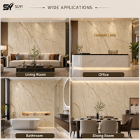 Panneau mural intérieur stratifié PVC, installation facile, imperméable, ignifuge, effet marbre et bois de luxe, décoration maison et hôtel, OEM