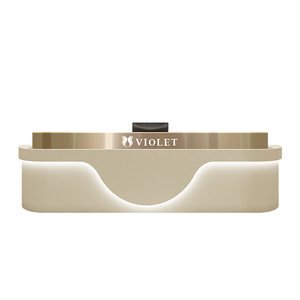 Vàng Trắng tiếp nhận bàn làm đẹp thẩm mỹ viện Thanh toán quầy long lanh Nail Salon tiếp tân bàn thanh toán quầy để bán - Product Image 1