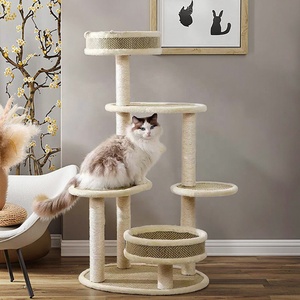Mèo tháp giường 2 trong 1 bền sisal gãi bài với bóng sang trọng Đồ chơI mèo con trong nhà leo khung mèo đồ chơi - Product Image 4