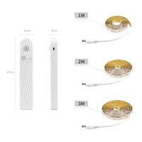 Bande lumineuse LED USB 1M 2M 3M avec capteur de mouvement PIR, étanche, 2835 SMD, éclairage sous armoire, lit, cuisine