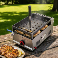 Gril à poulet au gaz robuste en acier inoxydable, machine de cuisson commerciale à pression simple pour la restauration