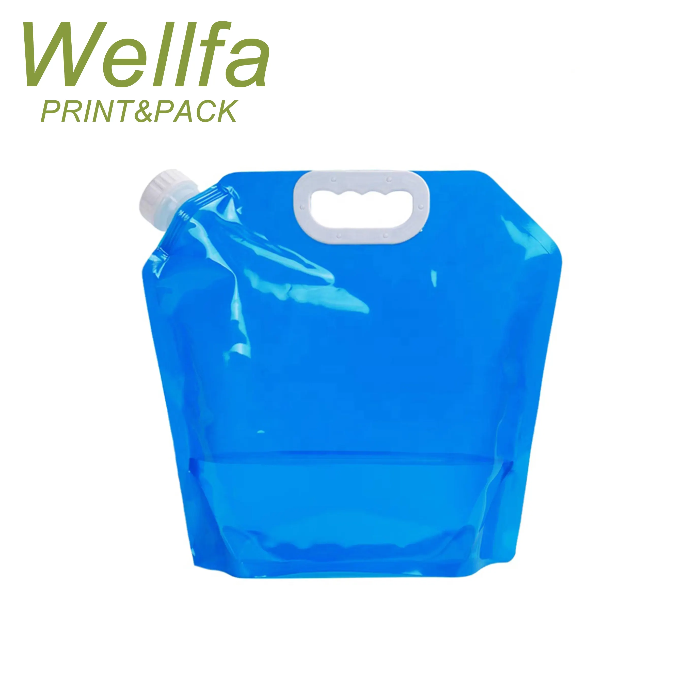 1Liter 5L Custom Printed Food Grade 5 Liter 1Gallon Foldable Portable For Water Liquid Food Beverage Take Out Spout Pouch Bag