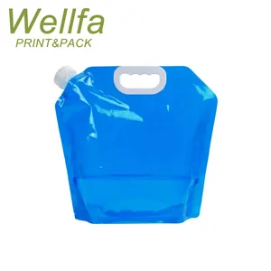 1 litro 5L personalizado impreso grado alimenticio 5 litros 1 galón plegable portátil para agua líquido comida bebida sacar bolsa con boquilla bolsa