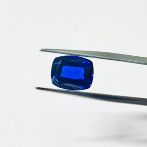 Saphir bleu de culture, forme coussin, facetté, pierres précieuses en vrac pour la fabrication de bijoux, procédé de fusion à la flamme, corindon - Product Image 5