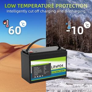Baterai Lithium LiFePO4 12v Baterai Penyimpanan Lithium untuk RV/Solar/Motor Trolling Kelautan BMS Cerdas 3000 Siklus Pengisian Ulang - Product Image 1