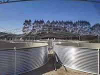 Réservoir de stockage d'eau galvanisé de haute qualité rond 5000 gallons réservoir d'eau ondulé bâche en PVC réservoir de crevettes d'élevage