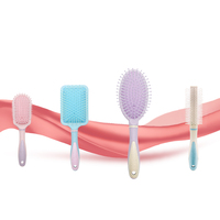 Pagaie et brosses rondes professionnelles en paille de blé, ensemble cadeau, pour cheveux bouclés, à usage domestique,