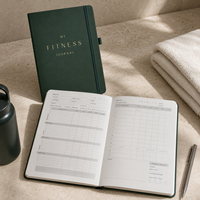 Carnet de Suivi de Forme Personnalisé avec Logo, Plan de Perte de Poids, Planification des Repas, Suivi des Habitudes, Journal de Bien-être, Planificateur de Mode de Vie Sain - Vente en Gros