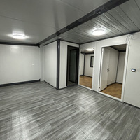 Maison préfabriquée Maisons modulaires de 2 chambres à coucher Kits de cabane en rondins à toit triangulaire Maison préfabriquée dominicaine extensible mobile