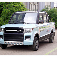Mini camionnette électrique à double carburant 4 places 4 portes pour le transport de marchandises