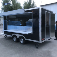 Four à pizza mobile Camion de nourriture Concession commerciale Remorque entièrement équipée Pizza mobile BBQ Restauration rapide Remorque à vendre