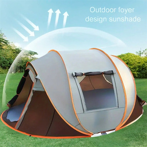 Carpa de Camping de Apertura Rápida, de una Sola Capa, en Forma de Bote, Portátil, para Exteriores, 280x210x120mm, para las Cuatro Estaciones, Impermeable, de Tela Oxford - Product Image 3