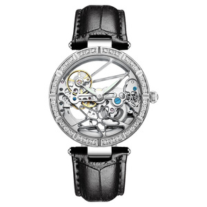Montres pour femmes lumineuses, <span class=keywords><strong>montre</strong></span> <span class=keywords><strong>mécanique</strong></span> automatique à <span class=keywords><strong>remontage</strong></span> automatique, <span class=keywords><strong>montre</strong></span> à phases lunaires pour femmes - Product Image 2