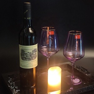 Modern Luxury Gold Rimmed <b>Wine</b> <b>Goblets</b> Hand Blown <b>Wine</b> Glasses Stemless Drinking Glasses for Party Table Use - Product Image 2