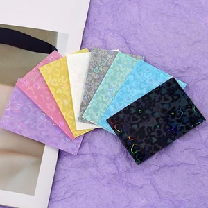 Pochettes pour cartes holographiques laser transparentes en PP de haute qualité 61*91mm, 50 pièces, multicolores, pour cartes à collectionner Kpop - Product Image 3