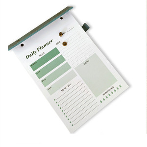 A5 tamaño 100gsm planificador diario desgarrable 100 hojas para hacer lista con tablero de cuero PU horario práctico Bloc de notas libro para oficina de trabajo - Product Image 6