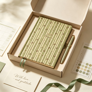 Agenda 2028 A5 con Copertina Rigida, Quaderno a Righe Verdi, Pianificatore Settimanale e Mensile con Segnalibro a Nastro - Product Image 5