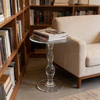 Petite table basse et thé moderne en acrylique avec étagère en métal pour livres et magazines Créativité colorée pour meubles de bureau et de salon