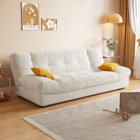 Sofá Cama Plegable Ajustable de Madera Maciza Moderna para Apartamentos Pequeños, Muebles para el Hogar y la Sala de Estar
