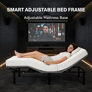 Современная прочная регулируемая двуспальная кровать-реклайнер с электроприводом, многофункциональная, интеллектуальный дизайн, для отелей и апартаментов - Product Image 1