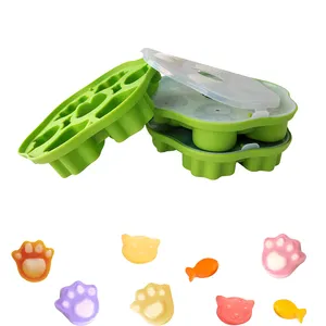 BPA Free Dog Pet Premium Silicone Cat Paw Print Shape Baking Mold Dog Paw Cake Pan For Chocolate Jelly Ice Cube Tray