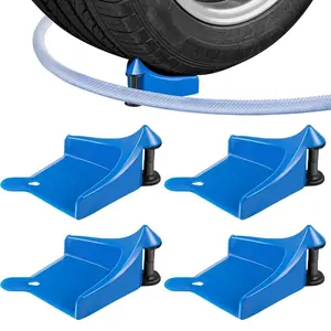 4 pezzi guide per i tubi delle ruote delle auto che impediscono di bloccare e impigliarsi sotto i pneumatici per i dettagli delle guide dei pneumatici per il lavaggio delle auto