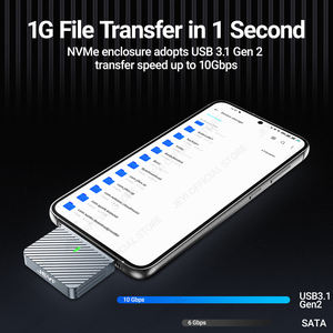 JEYI 2230 M.<span class=keywords><strong>2</strong></span> NVMe Direct-Attach SSD Enclosure USB 3.<span class=keywords><strong>2</strong></span> 10Gbps In-line Alumínio Solid State Drive Magnet Produto HDD Enclosure - Product Image 2