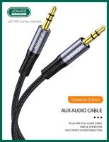 Pabrik JOKADE kabel Audio AUX 3.5mm kualitas tinggi langsung kawat kepang untuk Stereo mobil, Speaker rumah, ponsel & tablet tahan lama/panas