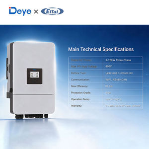 Inversor Solar Híbrido <span class=keywords><strong>Deye</strong></span> de Venta Caliente 3kW 5kW 6kW 8kW 10kW 12kW Trifásico 48VDC 230VAC para Uso Doméstico - Product Image 2
