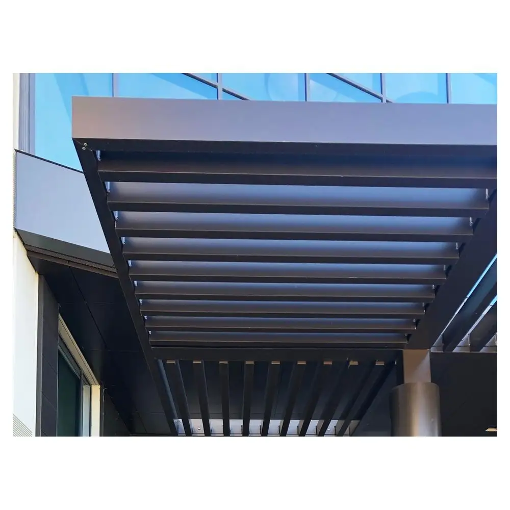 Prima Balkon Klapp arm Dach Sonnenschirme Outdoor Retract able Hot Sale Aluminium Schwarz Typ Einziehbare Metalldach Markise