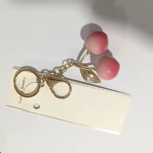 New Arrival Cute Cherry Alloy Metal <strong>Bag</strong> Charm Chains Fashionable <strong>Vintage</strong> Cartoon Coin Holder Keychain Charm for <strong>Bags</strong> - Product Image 3