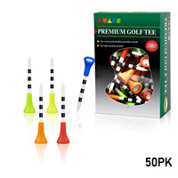 Tee de Golf de Plástico de 83 mm con Punta Suave de TPR, Diseño de Dos Tonos, Soporte Duradero para Pelotas de Golf, Accesorio de Golf al por Mayor