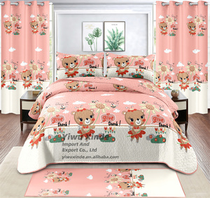 Recién llegado, habitación de sábanas para camas para niños, juego de sábanas de <span class=keywords><strong>colcha</strong></span> de tamaño doble con cortinas a juego - Product Image 5