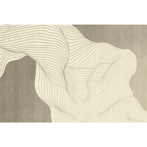 Tapis moderne minimaliste Idan en fibre de polyester pour salon et chambre, grande taille, facile à nettoyer, style nordique - Product Image 5