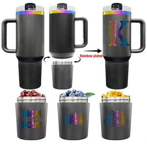 Gobelet isotherme extérieur en acier inoxydable à double paroi, grande capacité 40oz H2.0, revêtement poudré, avec base dissimulée pour gravure laser - Product Image 1