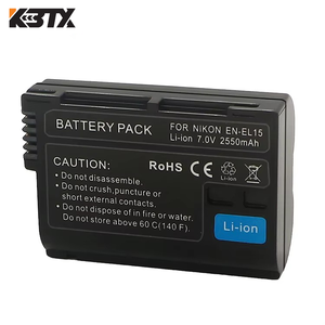Batterie d'appareil photo Li-ion de remplacement <span class=keywords><strong>Nikon</strong></span> EN-EL15 7.0V 2550mAh compatible avec les appareils photo reflex numériques et hybrides Z6 Z7 D750 <span class=keywords><strong>D850</strong></span> - Product Image 3