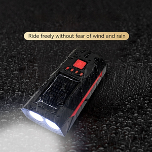 Lumière avant de vélo de haute qualité super lumineuse, alimentée par batterie 2400 mAh, 1000 lumens, rechargeable, lumière de vélo solaire avec haut-parleur - Product Image 4