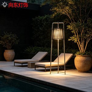 Lámpara de Suelo LED para Exteriores, Impermeable, de Acero Inoxidable, Moderna, Minimalista, para Jardín, Patio o Paisaje - Product Image 1