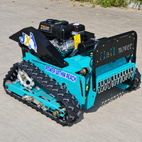 Tondeuse à fléaux télécommandée sur chenilles CE GQ550A 550 mm, débroussailleuse à essence sur chenilles pour ferme, verger et pente
