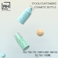 Flacon pompe sans air en plastique PCTG 30ML 100ML, à paroi épaisse, luxueux, sous vide, pour sérum et lotion cosmétiques