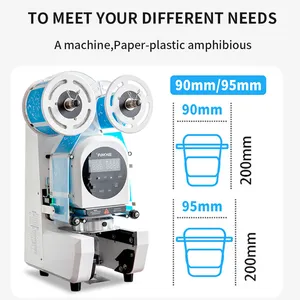 SKMA High Speed Cup Sealer For Plastic Paper Cup Bubble Tea Cup Sealing Machine Automatic