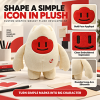 Peluche personnalisée rouge à visage fantaisie, longues membres, rembourrage en coton PP écologique, jouet en peluche OEM/ODM pour fêtes d'enfants