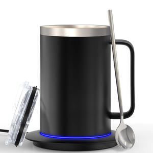 Chauffe-tasse intelligent personnalisé avec logo, chauffe-tasse sans fil, contrôle intelligent de la température, tasse à café auto-chauffante pour les voyages - Product Image 1