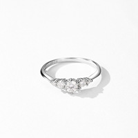 Bague en argent sterling S925 super scintillante en moissanite pour femme, style INS, avec certificat GRA