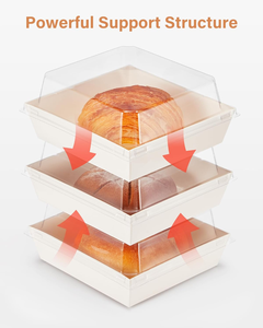 Cajas de Charcutería Desechables de Papel Kraft con Tapas Transparentes y Seguras para Sándwiches Japoneses (Sandos), Venta Directa de Fábrica - Product Image 6