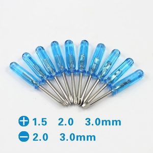 Mini tournevis à tête plate 1.6mm 2mm 3mm pour montre lunettes électronique jouet réparation bricolage qualité poignée en plastique personnalisé OEM - Product Image 4