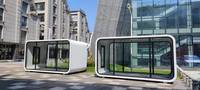 Pod modulaire de bureau à domicile de conteneur préfabriqué moderne à double pont de 20 pieds avec caractéristiques de pod Apple pour une utilisation dans la salle de bain d'atelier d'appartement