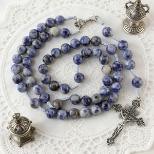 Rosario Cristiano con Perline in Pietra Naturale, <span class=keywords><strong>Collana</strong></span> con Croce, Gioielli Religiosi per Preghiera, Regalo per Donne e Uomini, Vendita all'Ingrosso - Product Image 3