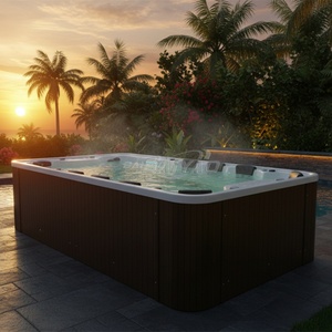 Bain à remous moderne pour hôtel, hydrothérapie, piscine, <span class=keywords><strong>spa</strong></span>, 10 <span class=keywords><strong>places</strong></span>, jacuzzi, piscine, bain à remous, <span class=keywords><strong>acrylique</strong></span> blanc, massage, bain à remous extérieur - Product Image 5
